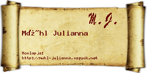 Mühl Julianna névjegykártya